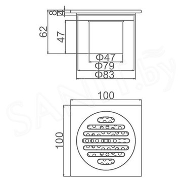 Душевой трап Gerhans K81510-10