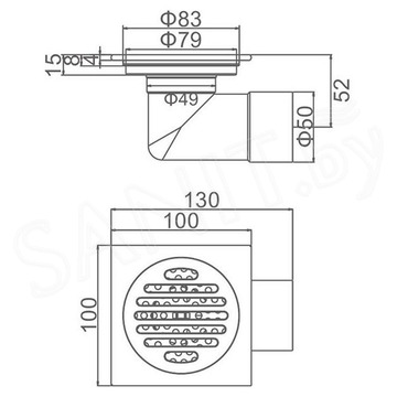 Душевой трап Gerhans K80510-10