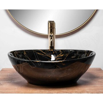 Умывальник Rea Sofia Black Marble Shiny