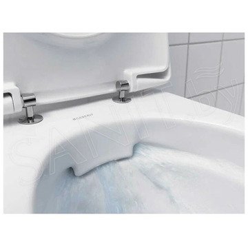 Подвесной унитаз Geberit Smyle Square Rimfree 500.683.00.2 с сиденьем SoftClose