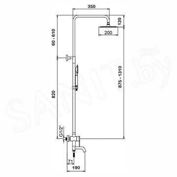 Душевая стойка Wisent W3502