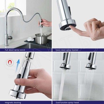 Смеситель для кухонной мойки Timo Saona 2316/00FL с выдвижным изливом