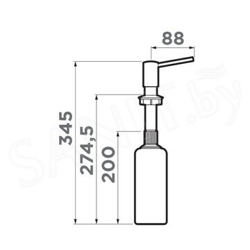 Дозатор для моющих средств Omoikiri OM-02-BL / OM-02-DC