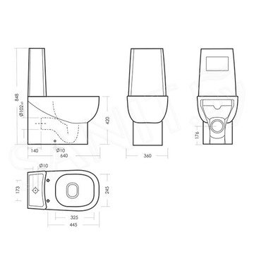 Напольный унитаз Sanita Luxe Infinity Mono SL DM (с крышкой SoftClose)