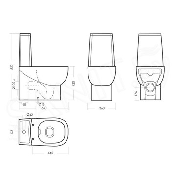 Напольный унитаз Sanita Luxe Infinity Rimless SL DM Slim (с крышкой SoftClose)