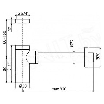Сифон для умывальника Gid G-74BL