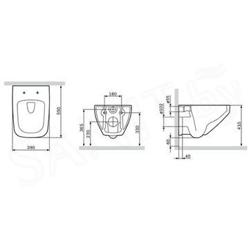 Комплект инсталляции AM.PM Pro IS47051.50A1700 с кнопкой Pro S и подвесным унитазом Inspire V2.0 FlashClean