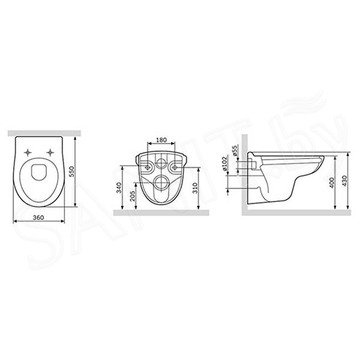 Комплект инсталляции AM.PM Pro IS47001.741700 с кнопкой Pro S и подвесным унитазом Sense