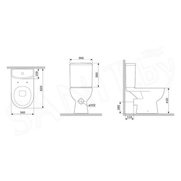 Напольный унитаз AM.PM Gem FlashClean C908600SC с сиденьем Soft Close