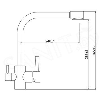 Смеситель для кухонной мойки Kaiser Merkur 26044-2 под фильтр