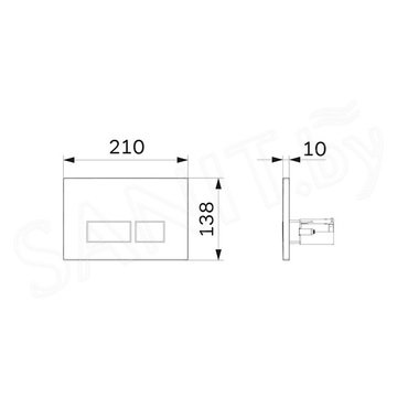 Кнопка для инсталляции AM.PM Pro S I047038 черная