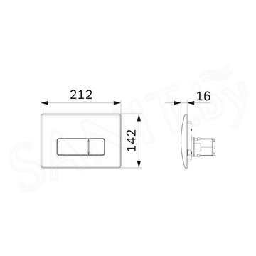 Кнопка для инсталляции AM.PM Pro M I048031 никель матовый