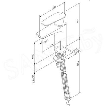 Смеситель для умывальника AM.PM Gem F90A02122