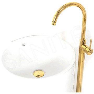 Смеситель для умывальника Rea Ortis Gold REA-B4890 напольный