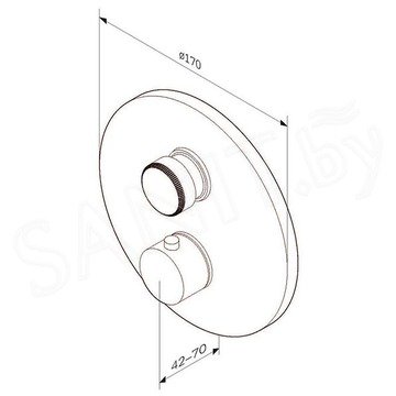 Смеситель встраиваемый AM.PM Inspire V2.0 TouchReel F50A75700 термостатический