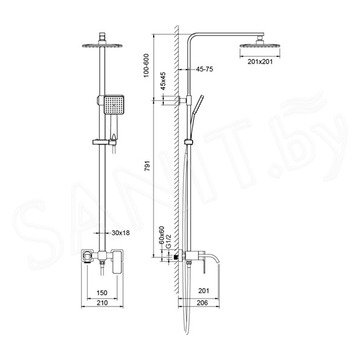 Душевая стойка Timo Selene SX-1013/00z