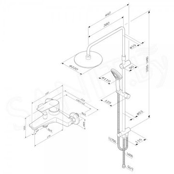Душевая стойка AM.PM Gem F42890A14