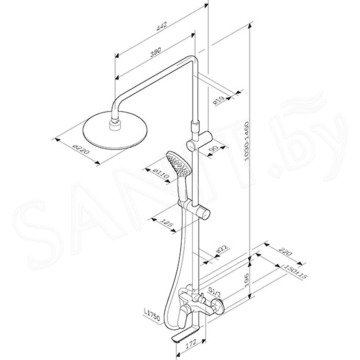 Душевая стойка AM.PM Sunny F0785C900