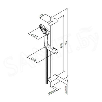 Душевой гарнитур AM.PM Gem F0190000