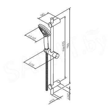 Душевой гарнитур AM.PM Gem F0190033