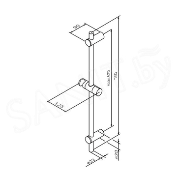 Душевая штанга AM.PM Gem F0390000