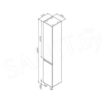 Пенал AM.PM X-Joy M85ACSR0306WG напольный