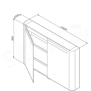 Шкаф-зеркало AM.PM Sensation M30MCX1001TF