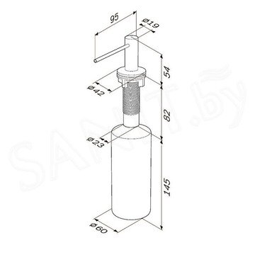 Дозатор для моющих средств AM.PM Gem A9037200 / A9037211