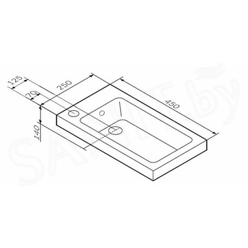 Тумба под умывальник AM.PM X-Joy 45 подвесная