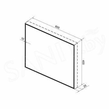 Зеркало Wellsee 7 Rays' Spectrum прямоугольное горизонтальное с фоновой LED-подсветкой