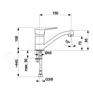 Смеситель для умывальника Armatura Leonit 5312-915-00