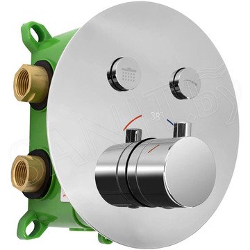 Душевая система Rea Lungo Miler Chrome REA-P6715 встраиваемая с термостатом