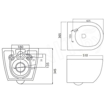 Подвесной унитаз Cezares Stylus-Tor
