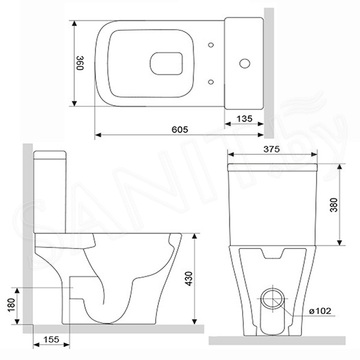 Напольный унитаз Damixa Titan DX78C8600SC