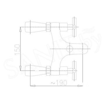 Смеситель на борт ванны Armatura Symetric 345-010-00