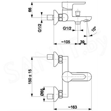 Смеситель для ванны Armatura Granat 5524-010-00