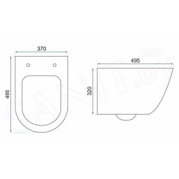 Подвесной унитаз Rea Carlos Rimmles Granit Shiny REA-C8002