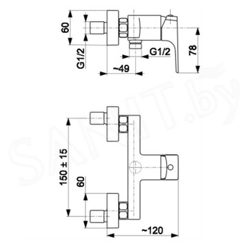 Смеситель для душа Armatura Mokait 5536-010-00