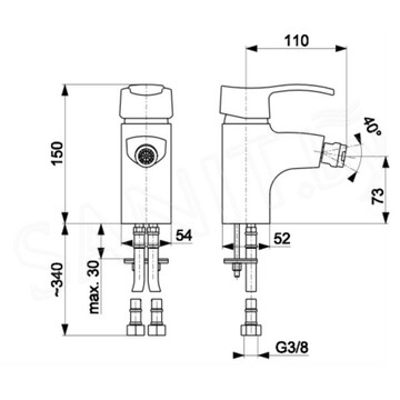 Смеситель для биде Armatura Kwarc 4207-015-00