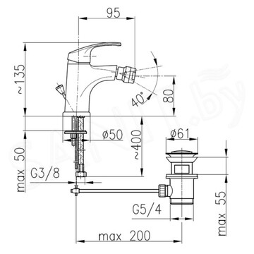 Смеситель для биде Armatura Krzem 4217-015-00