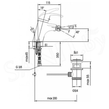 Смеситель для биде Armatura Piryt 447-044-00