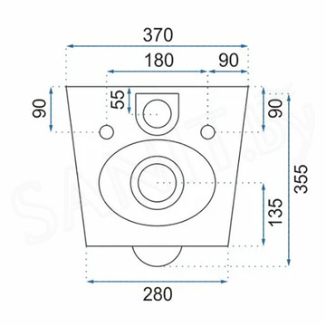 Подвесной унитаз Rea Carlos Flat Rimmles Aiax Shiny REA-C6385