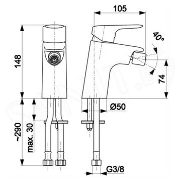 Смеситель для биде Armatura Abasha 5237-015-00