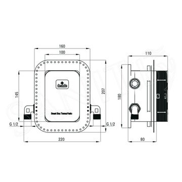 Бокс скрытого монтажа (внутренний механизм) Deante Box BXY X44M (3 функции)