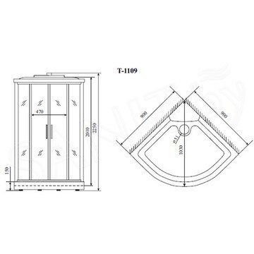 Душевая кабина Timo Standart T-5509
