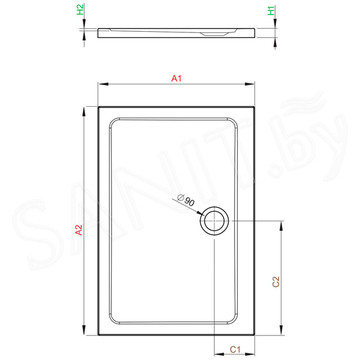 Душевой поддон Radaway Doros D Stone White