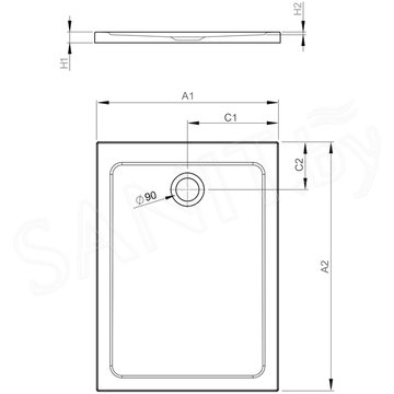 Душевой поддон Radaway Doros F Stone White