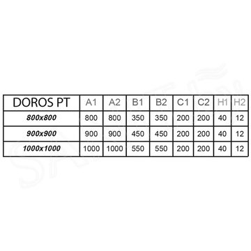 Душевой поддон Radaway Doros Plus PT