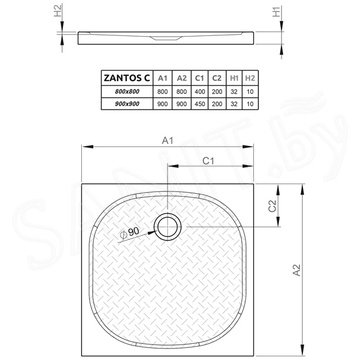 Душевой поддон Radaway Zantos C