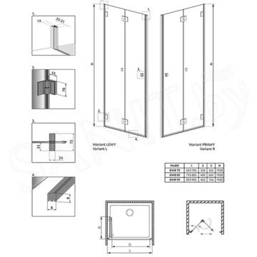 Душевая дверь Radaway Carena DWB